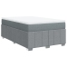Cama box spring con colchón tela gris claro 120x200 cm