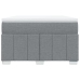 Cama box spring con colchón tela gris claro 120x200 cm