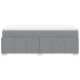 Cama box spring con colchón tela gris claro 120x200 cm