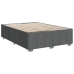 Cama box spring con colchón tela gris oscuro 140x190 cm