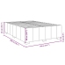 Cama box spring con colchón tela gris claro 140x200 cm