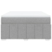 Cama box spring con colchón tela gris claro 140x200 cm