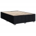 Cama box spring con colchón tela negro 140x200 cm