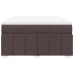 Cama box spring con colchón tela marrón oscuro 140x200 cm