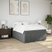 Cama box spring con colchón tela gris oscuro 160x200 cm