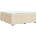 Cama box spring con colchón tela color crema 180x200 cm