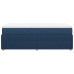 Cama box spring con colchón tela azul 80x200 cm