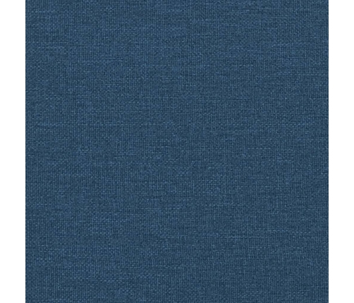 Cama box spring con colchón tela azul 80x200 cm