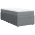 Cama box spring con colchón tela gris claro 90x190 cm