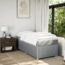 Cama box spring con colchón tela gris claro 90x190 cm