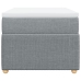 Cama box spring con colchón tela gris claro 90x190 cm