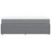 Cama box spring con colchón tela gris claro 90x190 cm