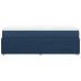Cama box spring con colchón tela azul 90x200 cm
