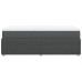 Cama box spring con colchón tela gris oscuro 100x200 cm