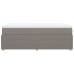 Cama box spring con colchón tela gris taupe 100x200 cm