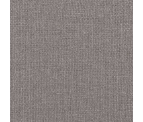 Cama box spring con colchón tela gris taupe 100x200 cm
