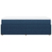 Cama box spring con colchón tela azul 100x200 cm