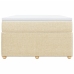 Cama box spring con colchón tela color crema 120x190 cm