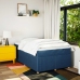 Cama box spring con colchón tela azul 120x190 cm