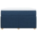 Cama box spring con colchón tela azul 120x190 cm