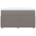 Cama box spring con colchón tela gris taupe 120x200 cm
