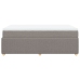 Cama box spring con colchón tela gris taupe 120x200 cm