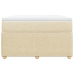 Cama box spring con colchón tela color crema 120x200 cm