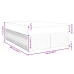 Cama box spring con colchón tela marrón oscuro 160x200 cm