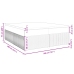 Cama box spring con colchón tela color crema 200x200 cm