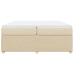 Cama box spring con colchón tela color crema 200x200 cm