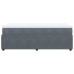 Cama box spring con colchón terciopelo gris oscuro 80x200 cm