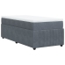 Cama box spring con colchón terciopelo gris oscuro 80x200 cm