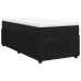 Cama box spring con colchón terciopelo negro 80x200 cm