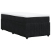 Cama box spring con colchón terciopelo negro 80x200 cm