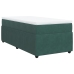 Cama box spring con colchón terciopelo verde oscuro 80x200 cm