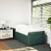 Cama box spring con colchón terciopelo verde oscuro 80x200 cm