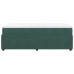 Cama box spring con colchón terciopelo verde oscuro 80x200 cm