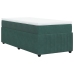 Cama box spring con colchón terciopelo verde oscuro 80x200 cm