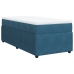 Cama box spring con colchón terciopelo azul oscuro 80x200 cm