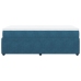 Cama box spring con colchón terciopelo azul oscuro 80x200 cm