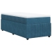 Cama box spring con colchón terciopelo azul oscuro 80x200 cm