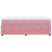 Cama box spring con colchón terciopelo rosa 80x200 cm