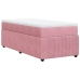 Cama box spring con colchón terciopelo rosa 80x200 cm