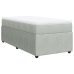 Cama box spring con colchón terciopelo gris claro 90x190 cm