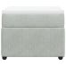Cama box spring con colchón terciopelo gris claro 90x190 cm