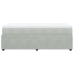 Cama box spring con colchón terciopelo gris claro 90x190 cm