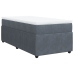 Cama box spring con colchón terciopelo gris oscuro 90x190 cm