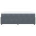 Cama box spring con colchón terciopelo gris oscuro 90x190 cm