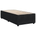 Cama box spring con colchón cuero sintético negro 90x190 cm