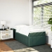 Cama box spring con colchón terciopelo verde oscuro 90x190 cm